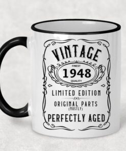 1948 Vintage Gift 75th Birthday Gift Mug Limited Edition for Women 75 Birthday for Men 75 Year Old Birthday Gift Legend was are born