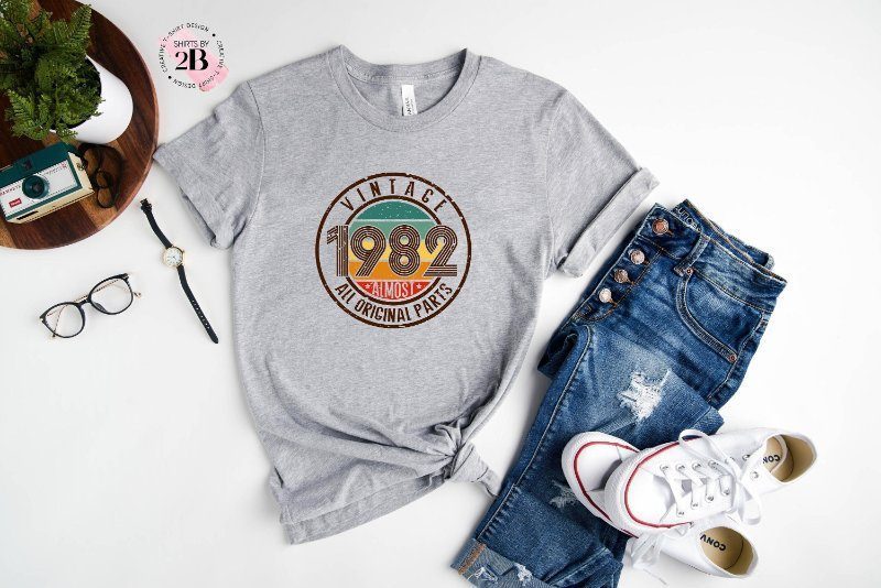 1982 Birthday Shirt, Vintage 1982 Almost All Original Parts