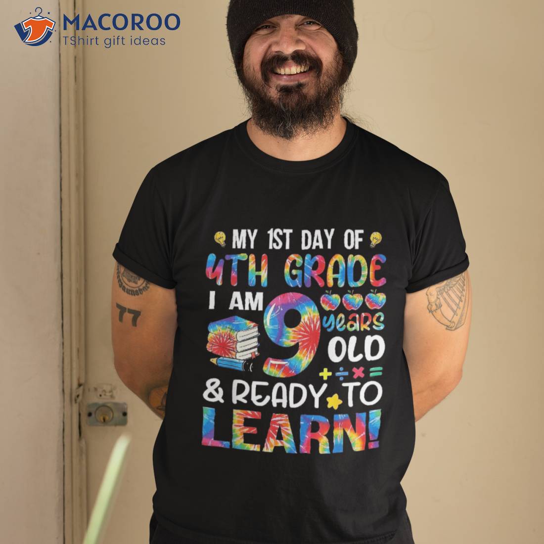 1st Day Of 4th Grade I'm 9 Years Old Tie Dye Back To School Shirt