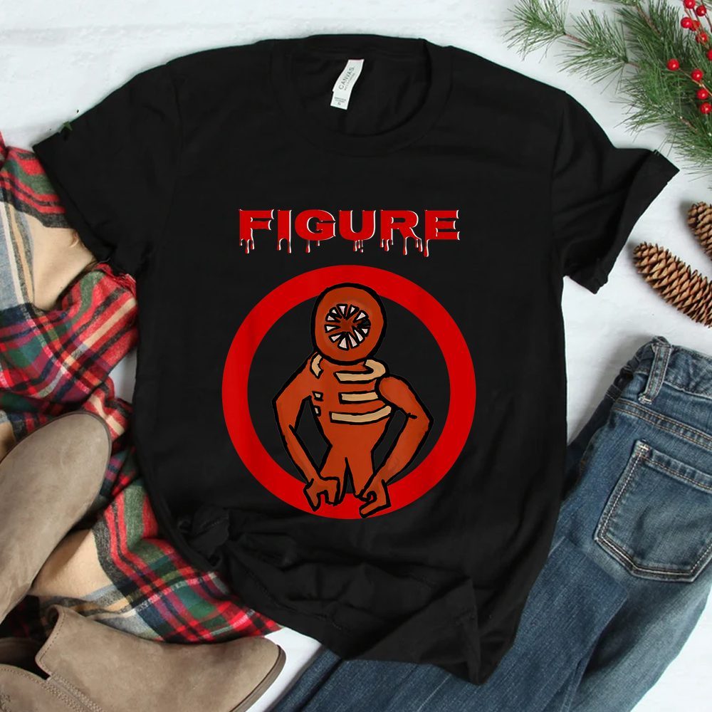 2022 Black Monster Horror Game Doors Figure Shirt