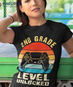 2nd Grade Level Unlocked Video Game Back To School Boys Shirt