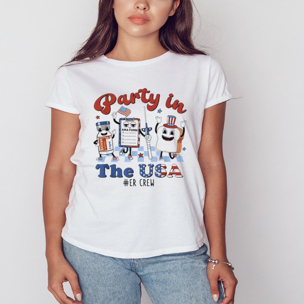 4th of July ER Nurse Party In The USA Emergency Room Crew 2023 T-Shirt