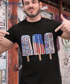 4th Of July Popsicle Red White Blue American Flag Patriotic Shirt