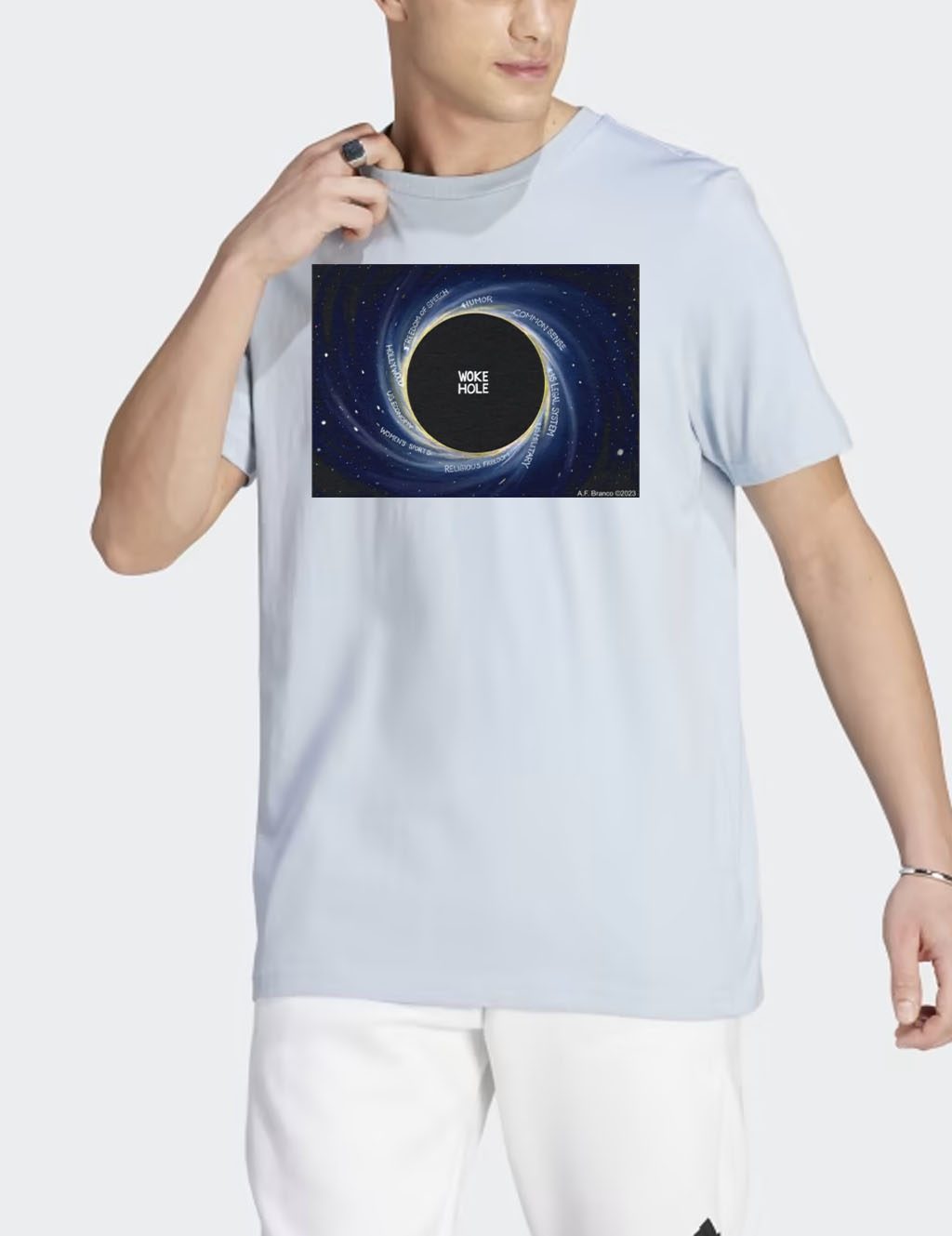 Black Hole Change A F Branco Design T Shirts