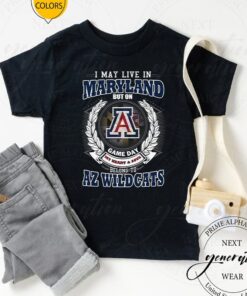 I May Live In Maryland But On Game Day My Heart & Soul Belongs To Arizona Wildcats Unisex TShirts