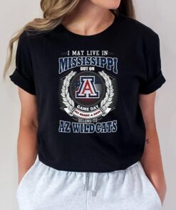 I May Live In Mississippi But On Game Day My Heart & Soul Belongs To Arizona Wildcats Unisex T-Shirt