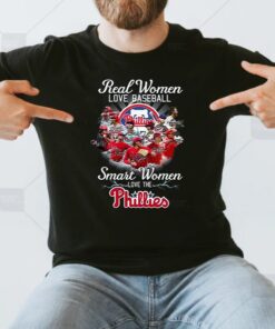 Real Women Love Baseball Smart Women Love The Philadelphia Phillies TShirts