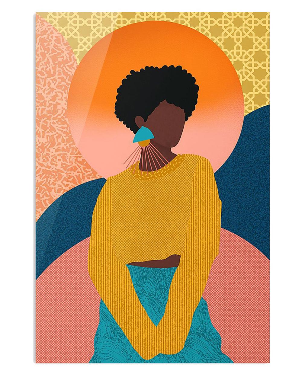African American Afro Black Girl Retro Art Black Girl Poster