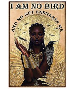 African American Afro I Am No Bird Black Girl Poster