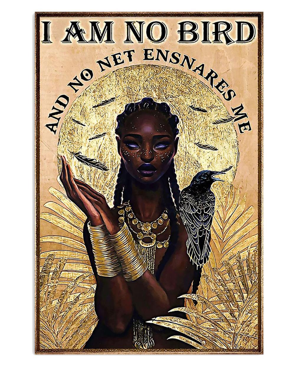 African American Afro I Am No Bird Black Girl Poster