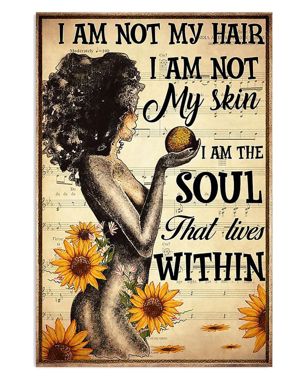African American Afro I Am Not My Hair Black Girl Poster