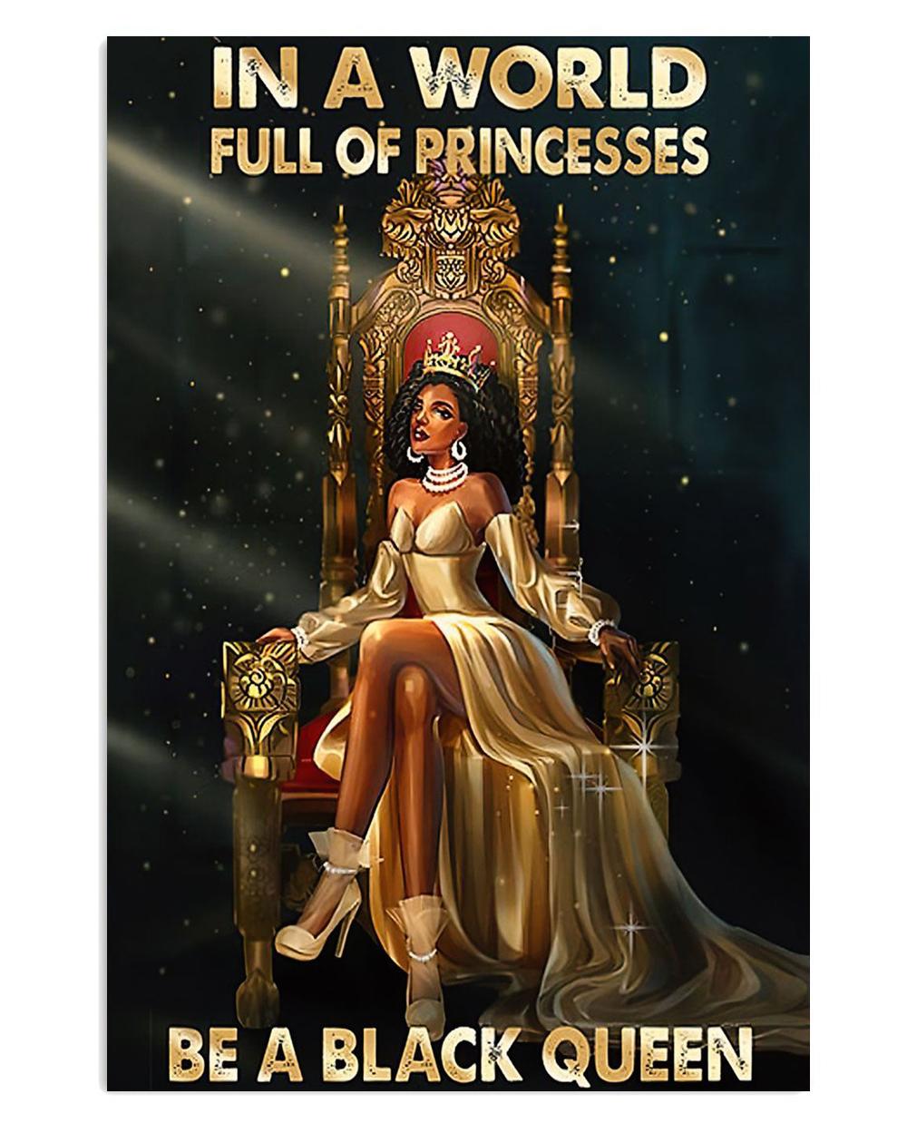 African American Afro Juneteenth Day Be A Black Queen Poster