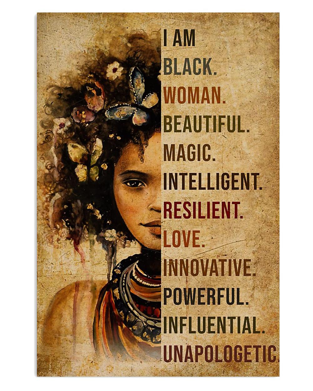 African American Afro Juneteenth Day I Am Black Woman Poster