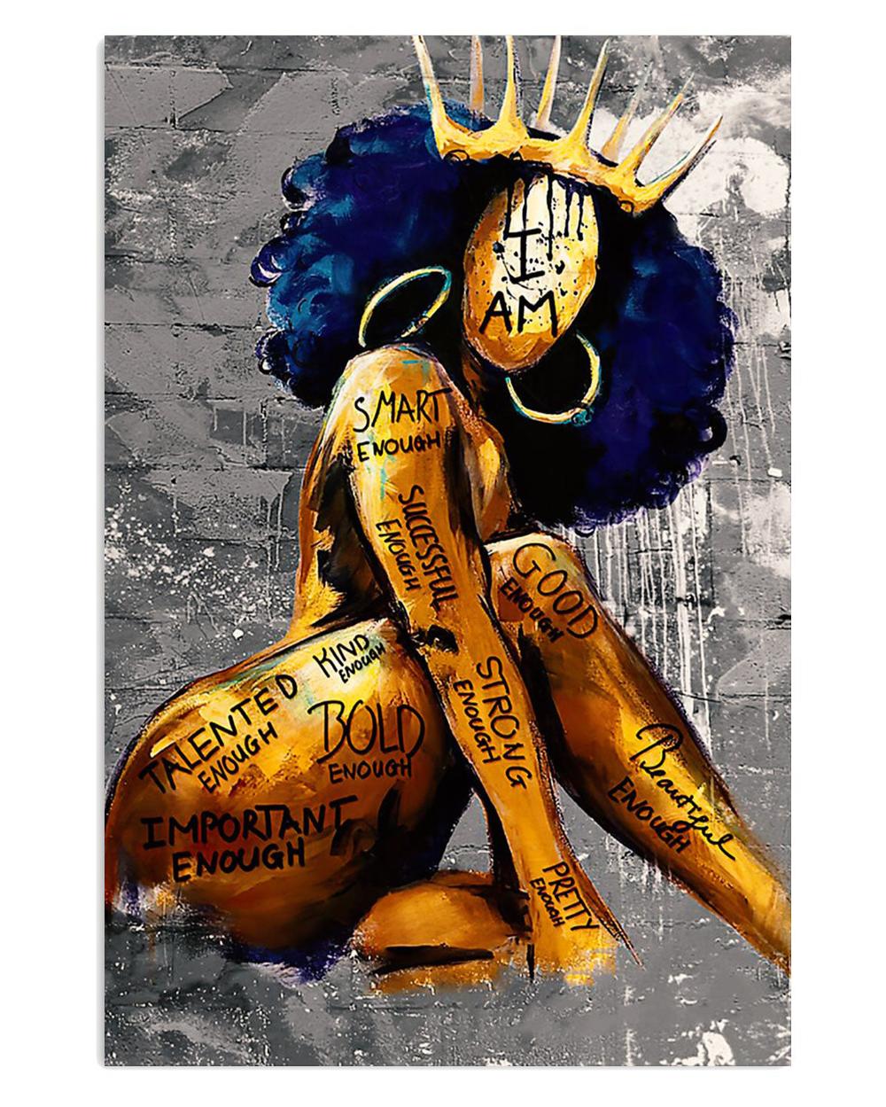 African American Afro Juneteenth Day I Am Bold Enough Poster