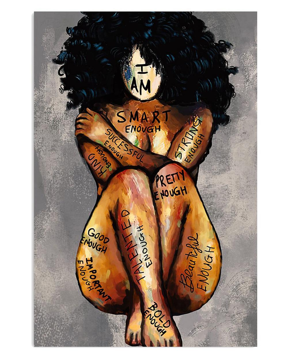 African American Afro Juneteenth Day I Am Pretty Enough Poster