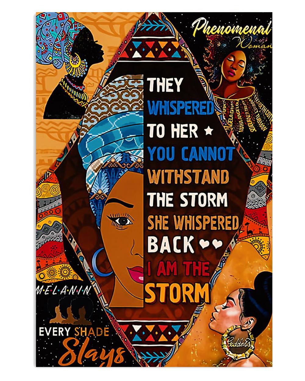 African American Afro Juneteenth Day I Am The Storm Poster