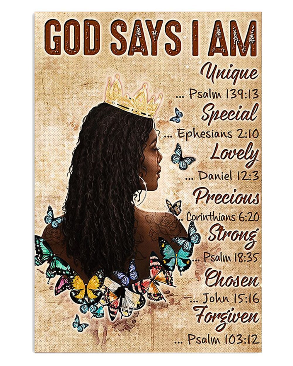 African American Afro Juneteenth Day Room God Says I Am Special Poster