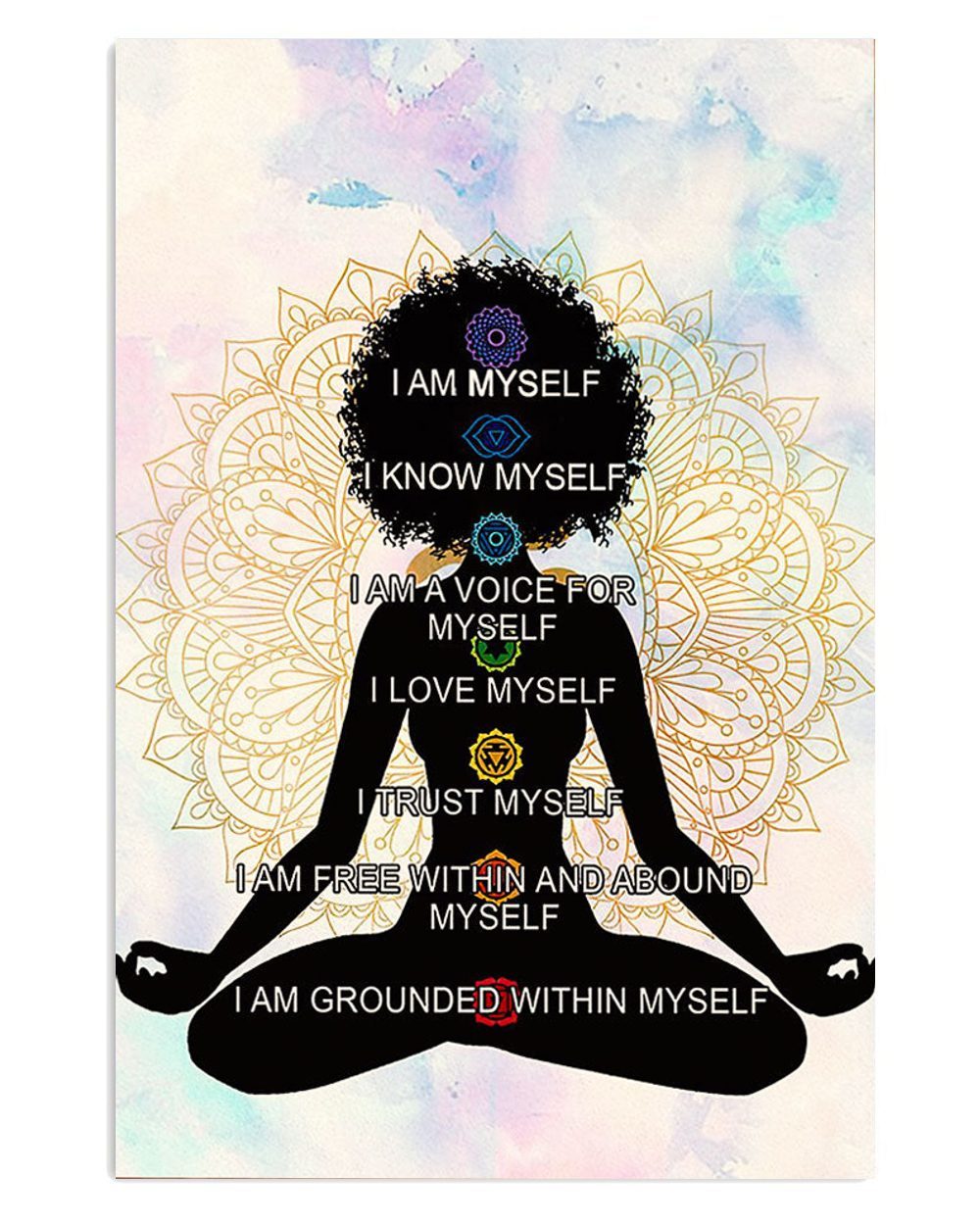 African American Afro Juneteenth Day Room I Am Myself Poster