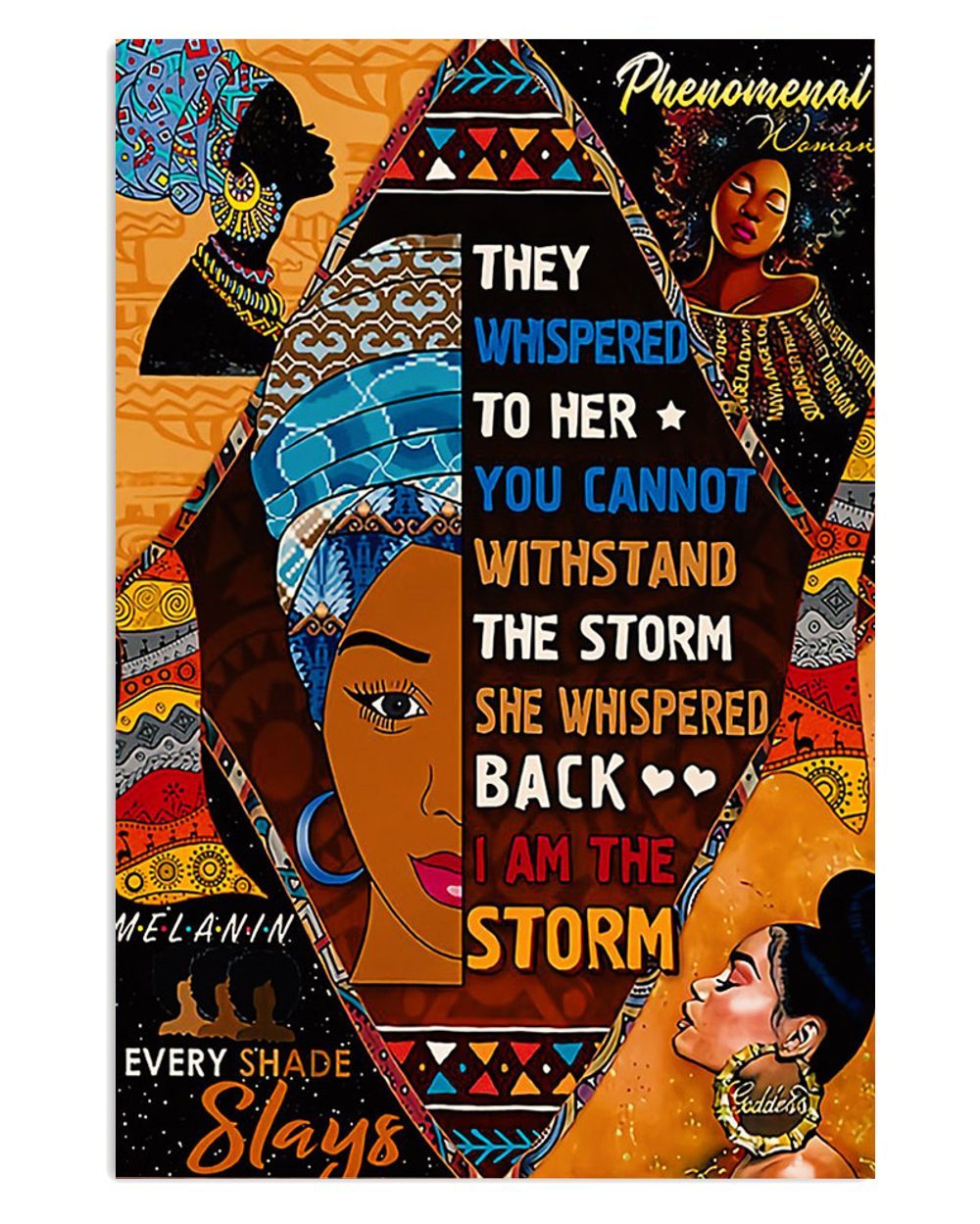 African American Afro Juneteenth Day Room I Am The Storm Poster