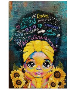 African American Afro Juneteenth Day Room Just A Little Black Girl Poster