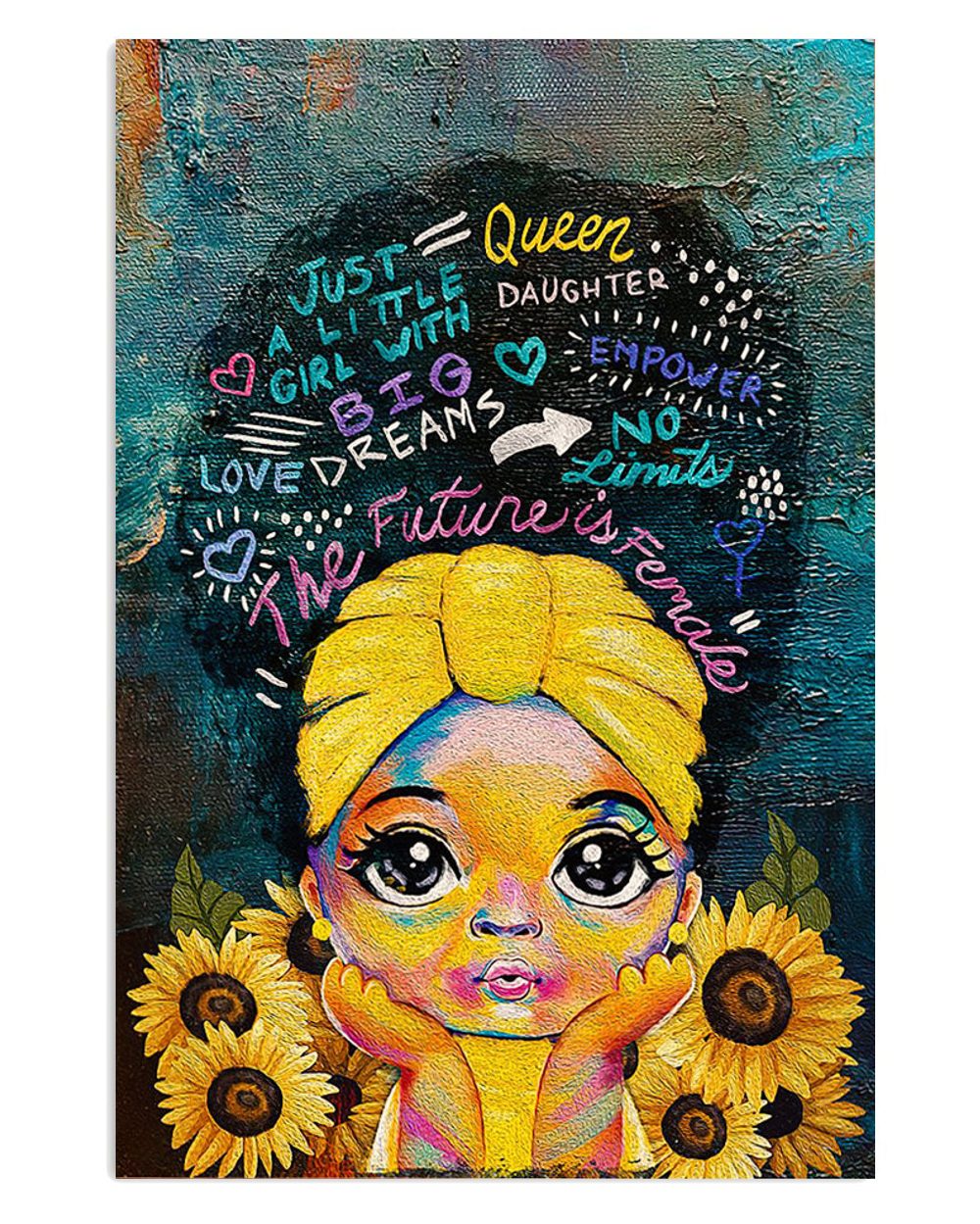 African American Afro Juneteenth Day Room Just A Little Black Girl Poster