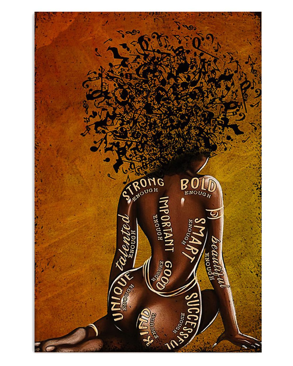 African American Afro Juneteenth Day Room Strong Bold Enough Poster