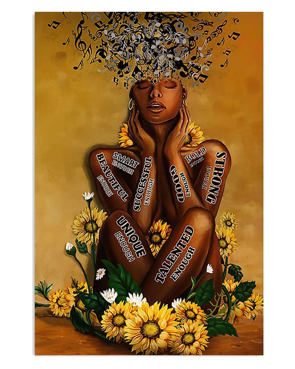 African American Afro Juneteenth Day Room Telented Unique Strong Girl Poster