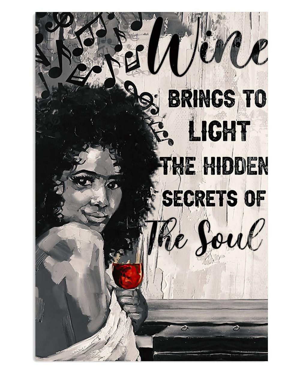 African American Afro Juneteenth Day Wine Secret Of The Soul Poster
