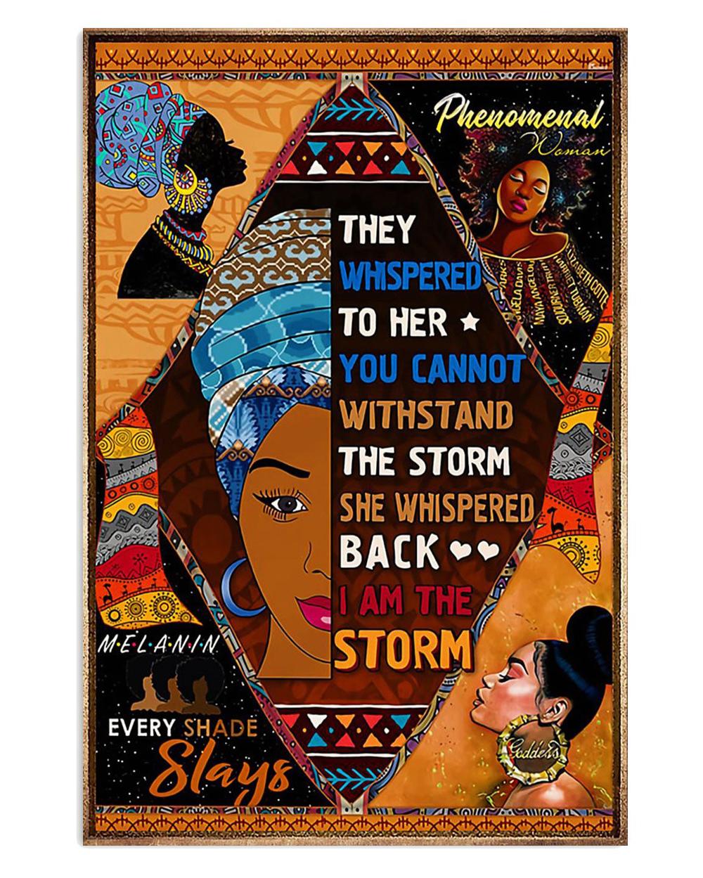 African American Afro They Whispered To Her Black Girl Poster