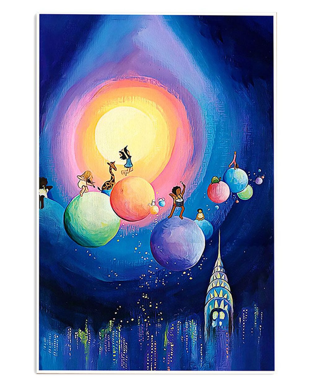 African American Afro We're The World Black Girl Poster