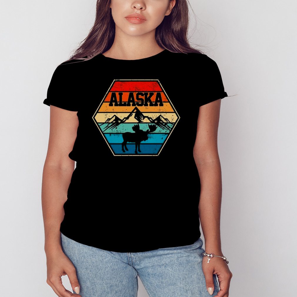 Alaska USA Mountain Hiking Vintage Retro Shirt
