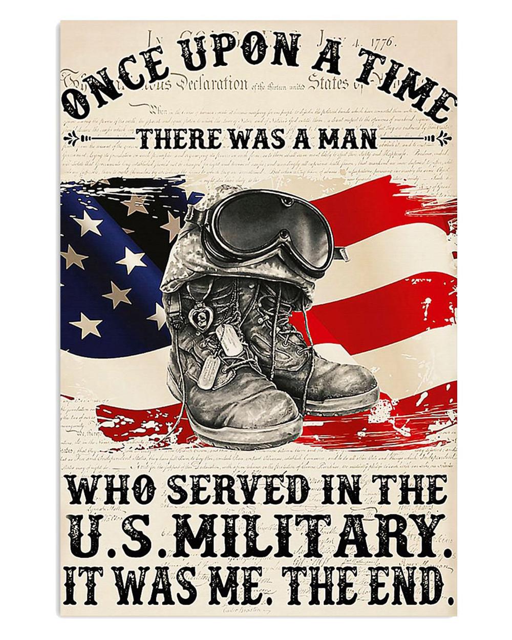American Veteran Man Served In The Us Military Us Navy Army Poster