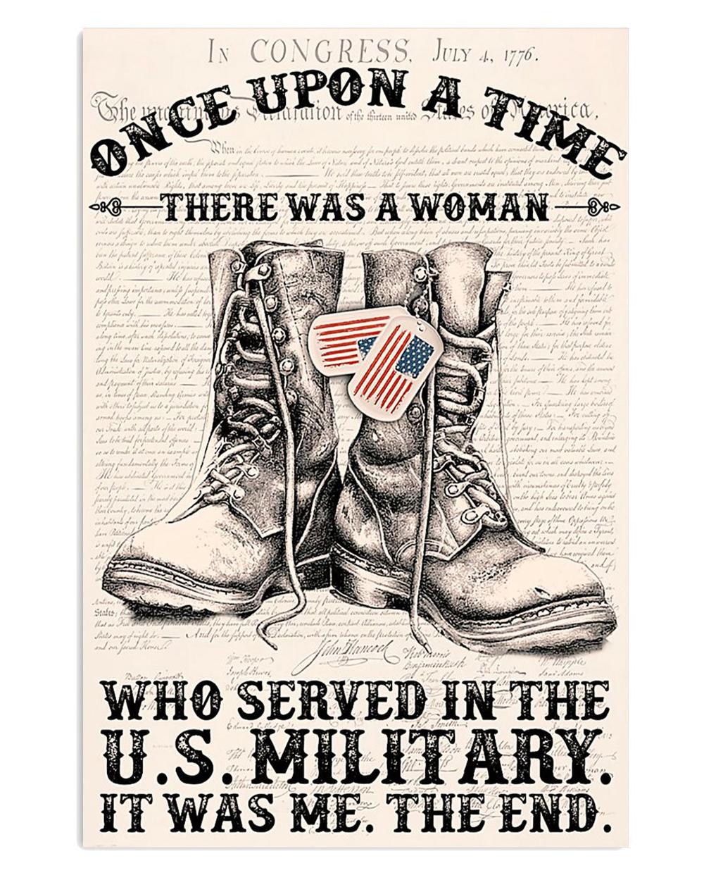 American Veteran Woman Served In The Us Military Us Navy Army Poster