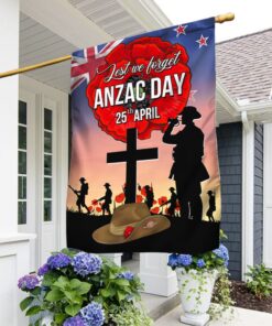 ANZAC Day Flag New Zealand Lest We Forget 25th April TQN1033F