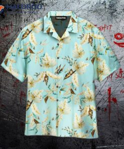 Awesome Blue Leaf Hawaiian Shirts