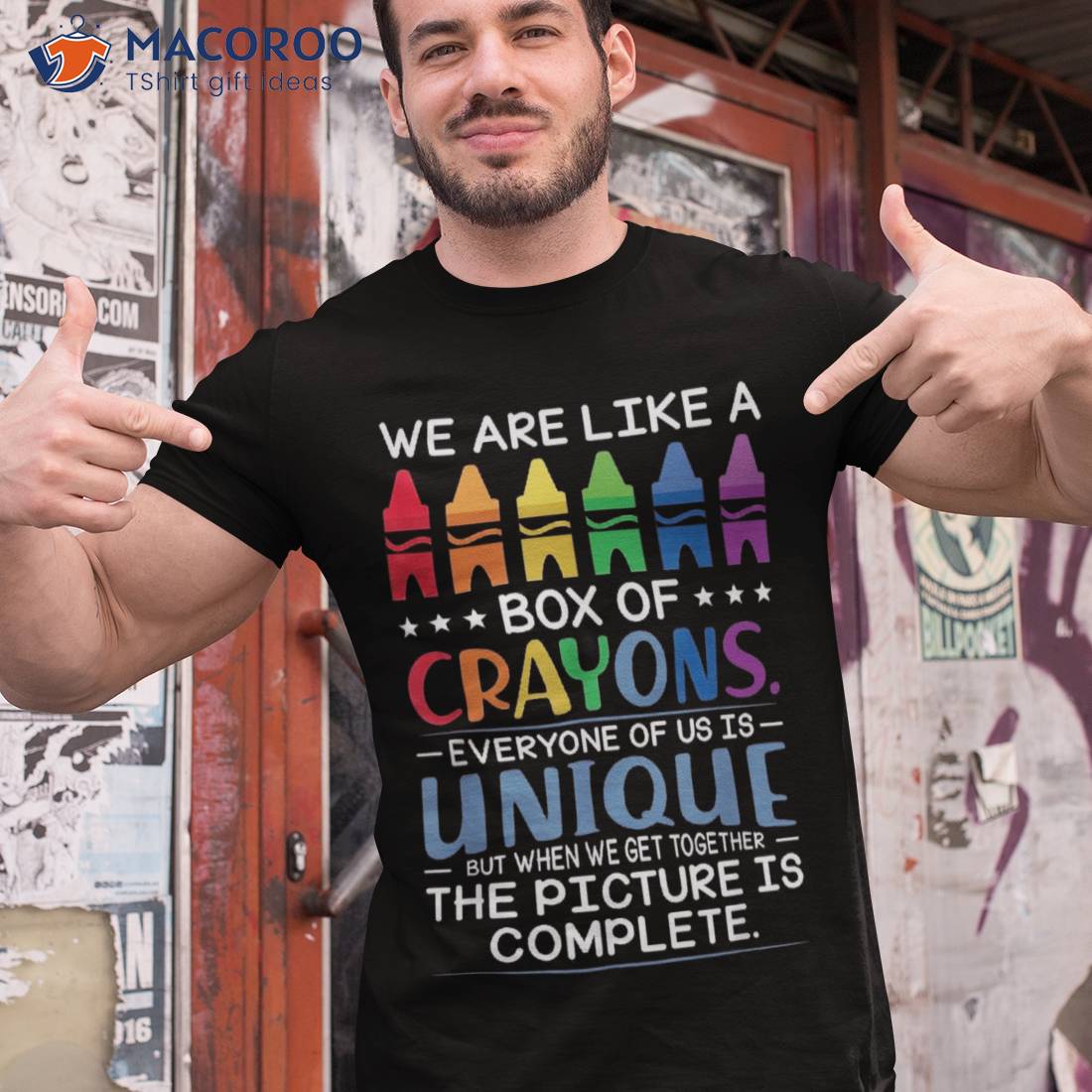Back To School Teacher We Are Like A Box Of Crayons Shirt
