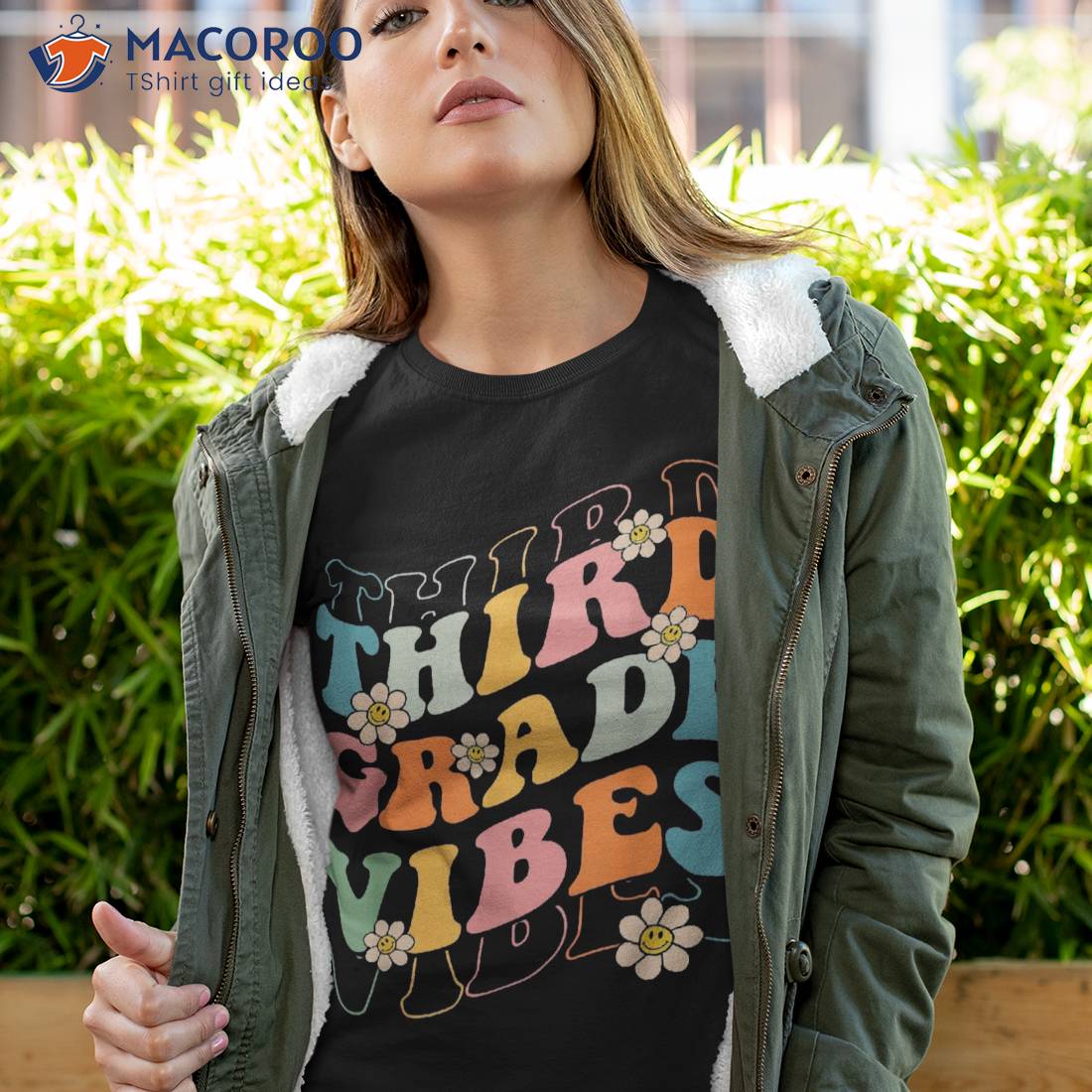 Back To School Third Grade Vibes Retro Teacher Kids Shirt