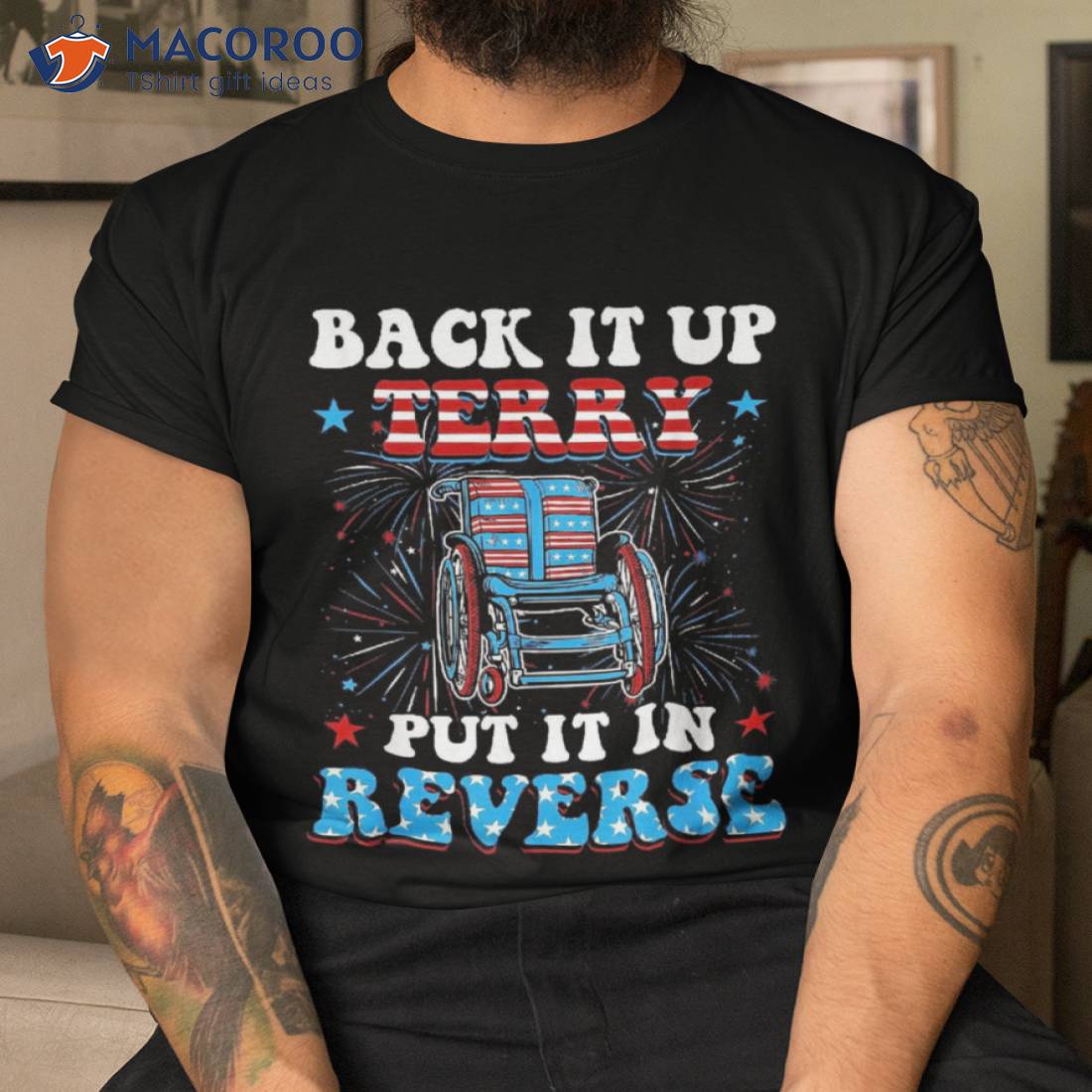 Back Up Terry Put It In Reverse Firework 4th Of July Groovy Shirt