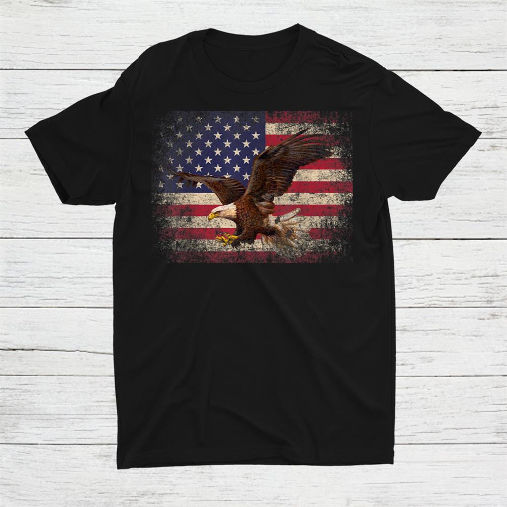 Bald Eagle 4th Of July Christmas Gift American Flag Country Shirt