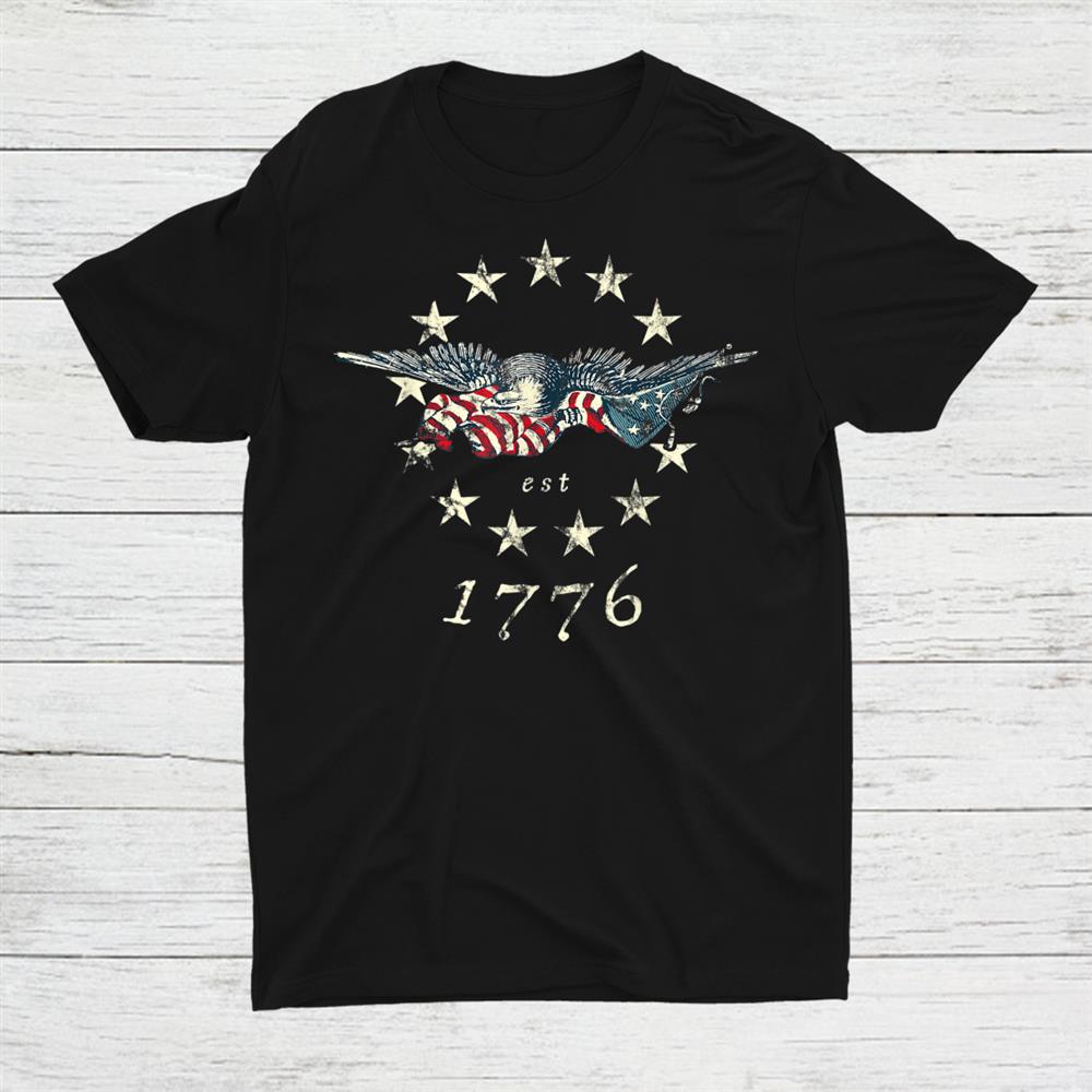 Bald Eagle Flag Vintage 1776 Shirt
