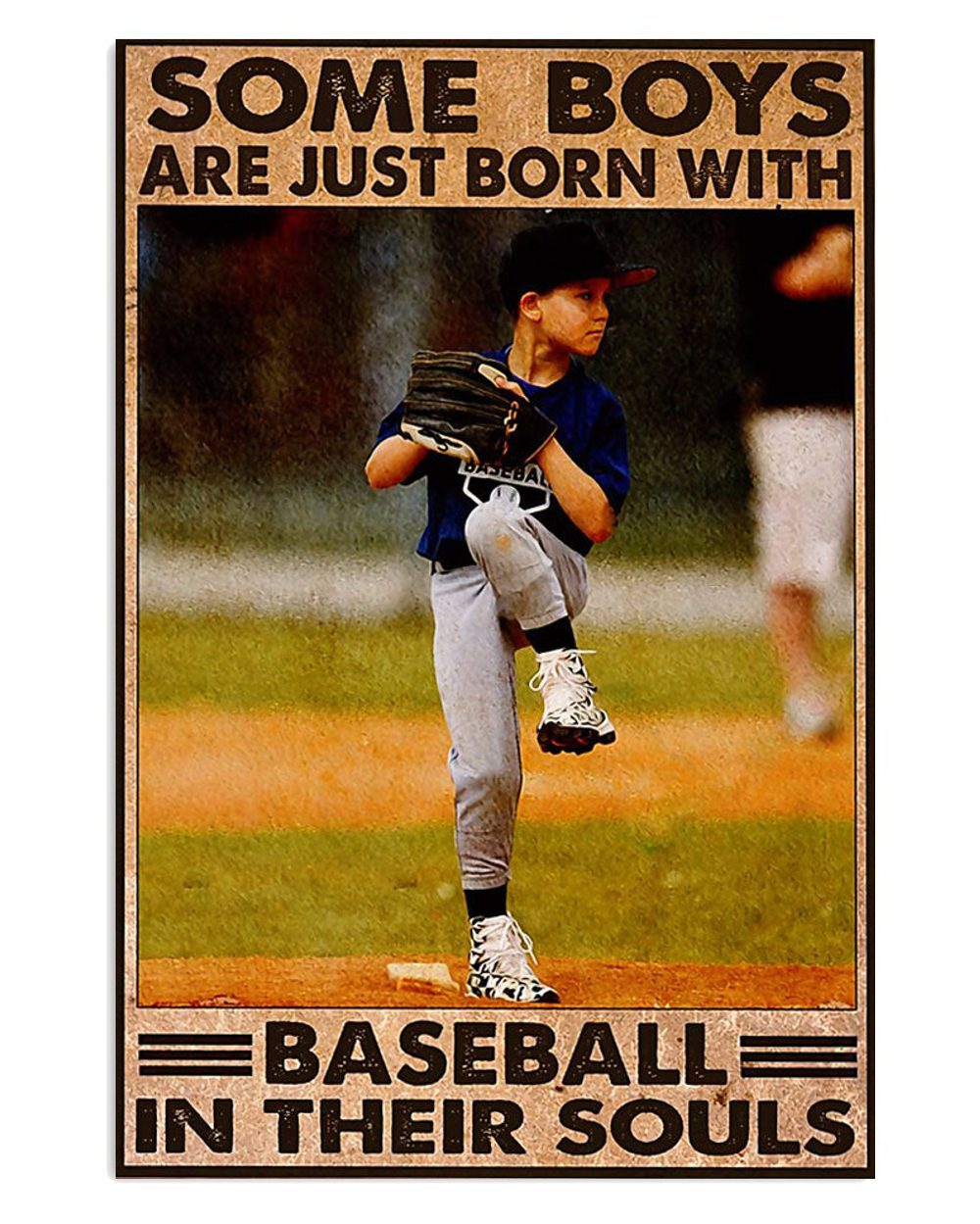 Baseball Boy Born With Baseball Gift For Baseball Player Poster