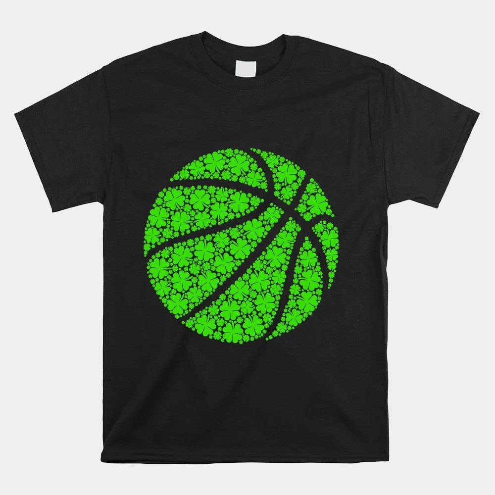 Basketball Ball Irish Shamrock Lucky Clover St Patrick's Day Shirt