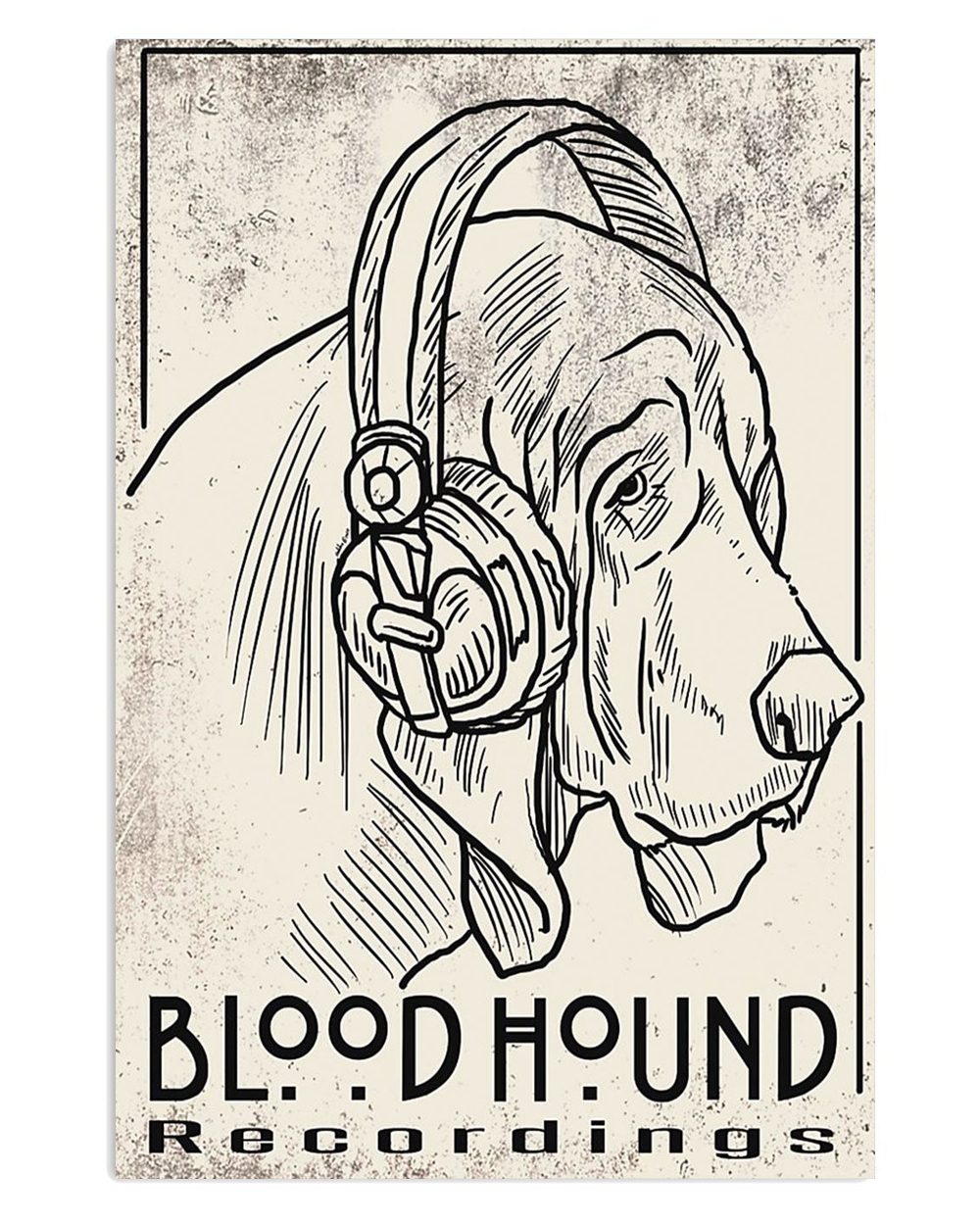 Basset Hound Dog Blood Hound Recordings Miniature Basset Hound Puppies Lover Poster