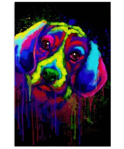 Beagle Dog Watercolor Dog Painting Poster