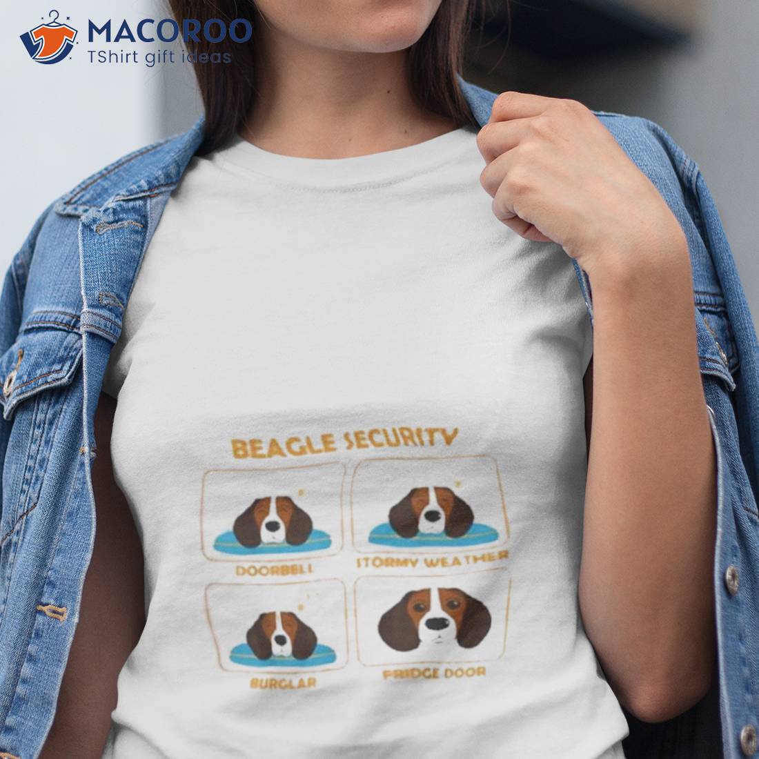 Beagle Security Doorbell Stormy Weather Burglar Fridge Door Shirt