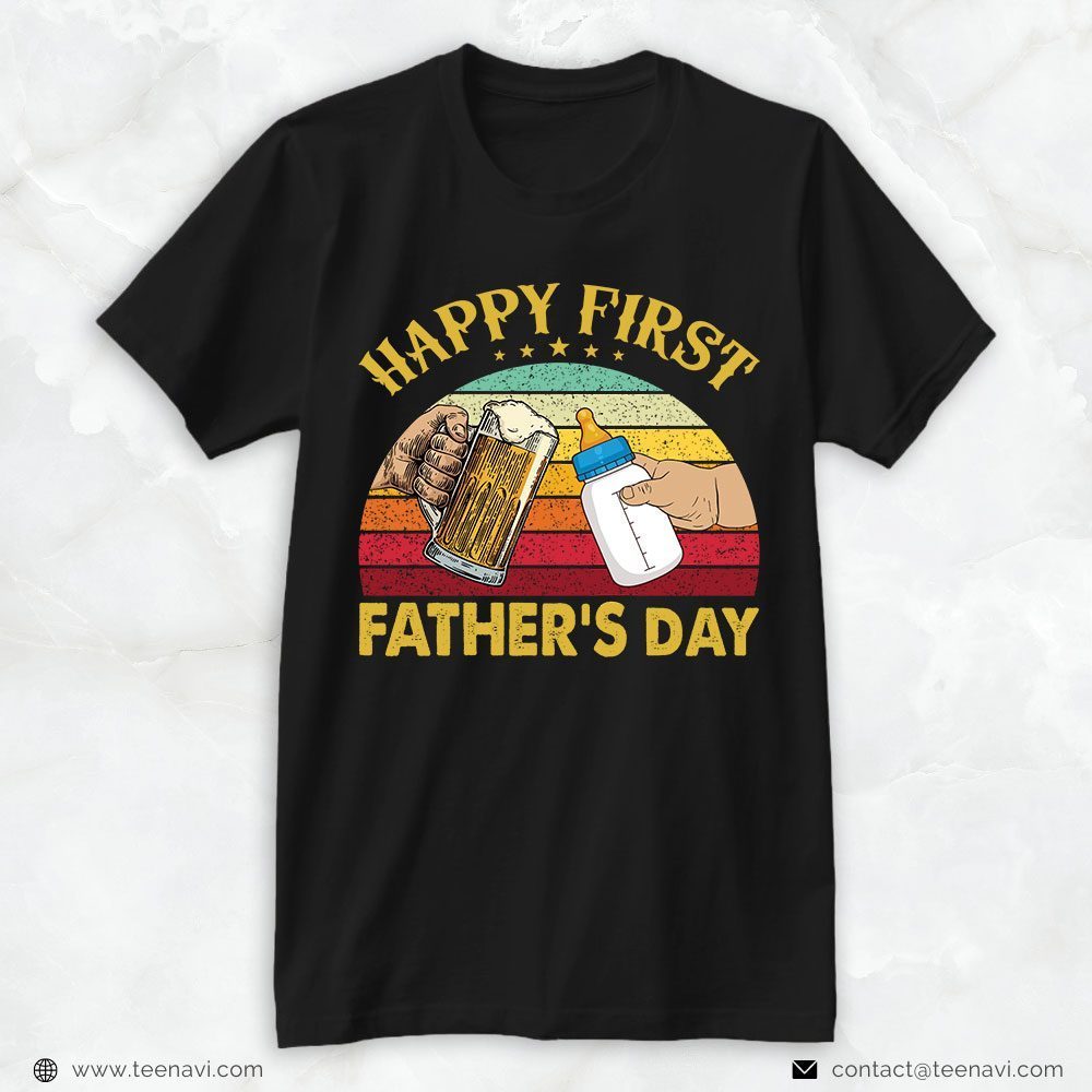 Beer Dad Shirt, Vintage Happy First Father's DayShirt