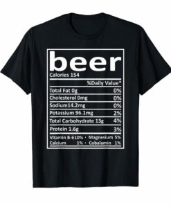 Beer Nutrition Thanksgiving Costume Food Facts Xmas Gifts T-Shirt Hoodies