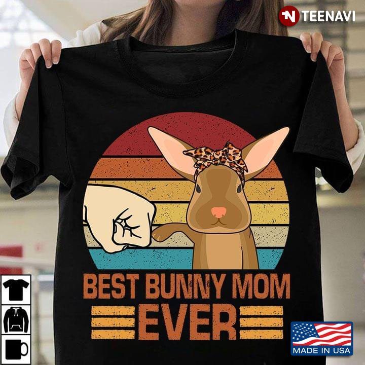 Best Bunny Mom Ever Rabbit With Headband VintageShirt