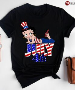 Betty Boop Patriotic 4th Of July American Flag