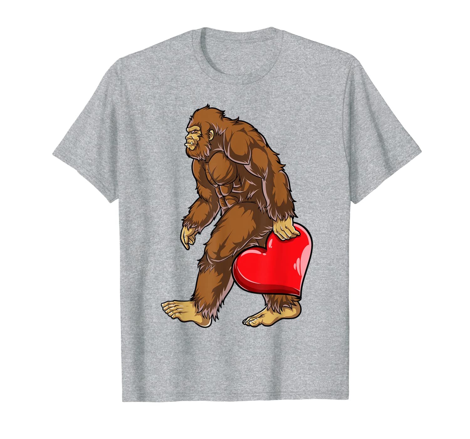 Bigfoot Heart Funny Valentines Day Men Love Sasquatch Gifts T-Shirt Hoodies